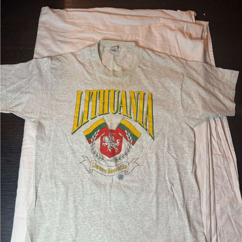 Fruit of the Loom Heather Gray Tee size large vintage, grunge 90's‎ athletic